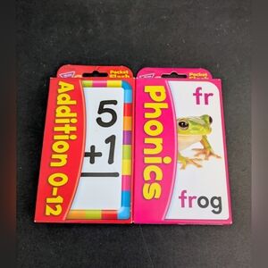 Flash Cards Phonics And Addition 0 - 12 Pocket Flash Cards Bundle 2